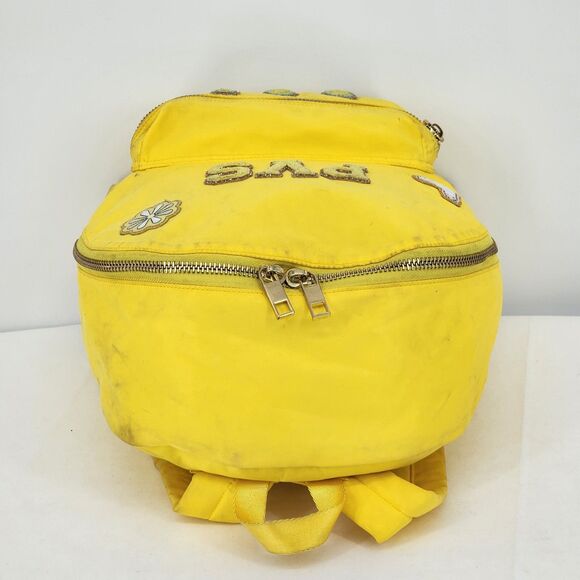 Stoney Clover Lane Bright Yellow Backpack Pineapple Llama Daisy P V S Patch - Picture 5 of 16